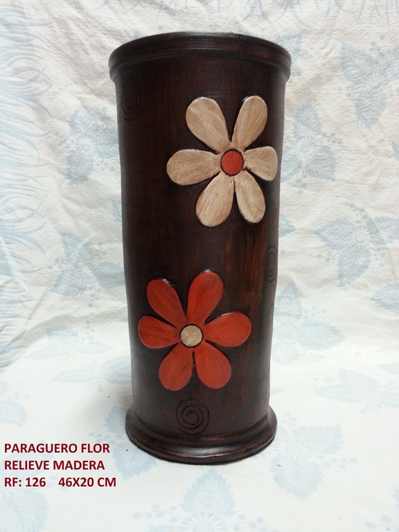 Paragüero cerámica flores - Regalos Daniel